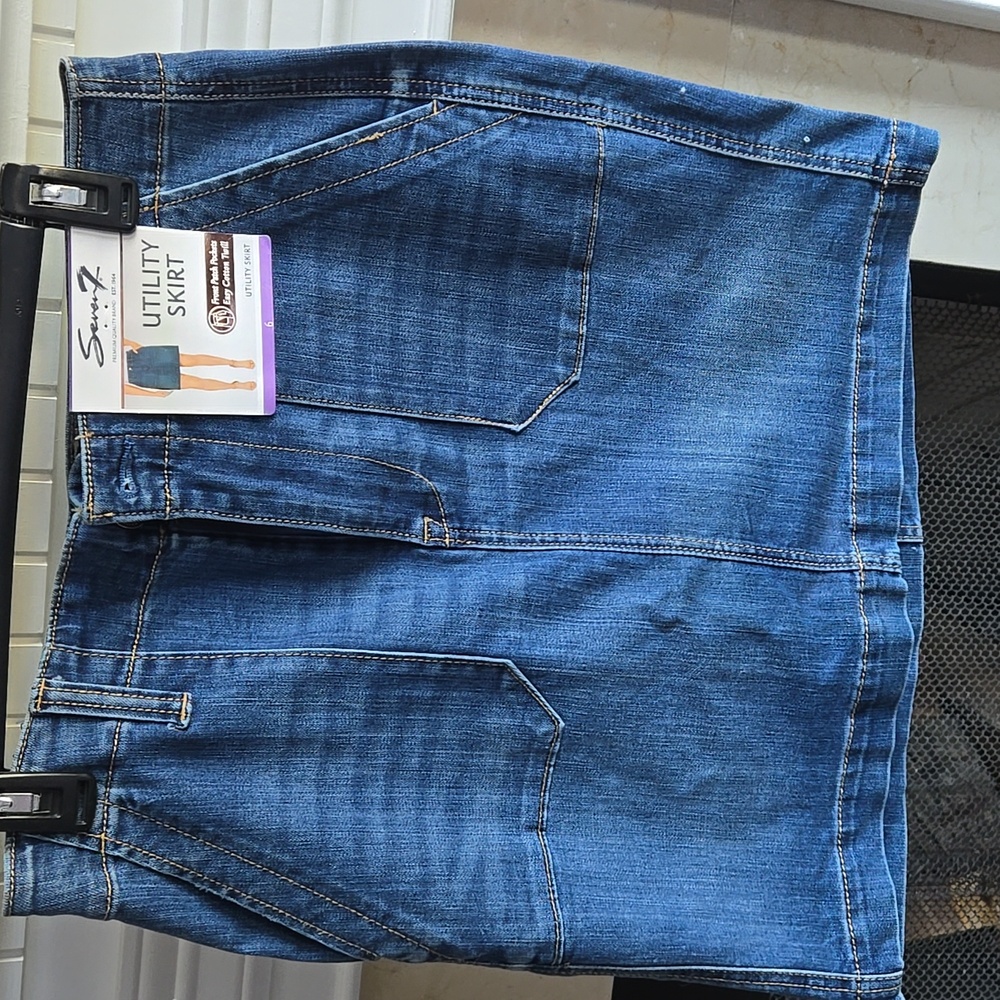 Seven7 Classic Blue Denim Skirt